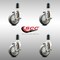 Service Caster 4 Inch 316SS Thermoplastic Rubber Swivel 1-1/4 Inch Stem Caster Set Brake SCC SCC-SS316EX20S414-TPRB-TLB-114-4 - alternate 3